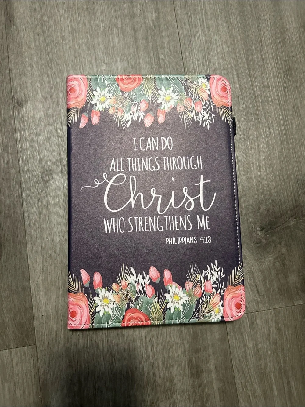 Brand: TBXOSTN Premium PU Leather Stand Case IPad Floral Faith Journal Cover